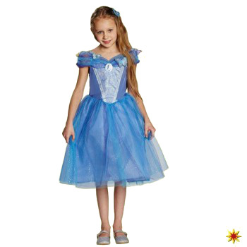 Mädchen Kleid Cinderella Blau